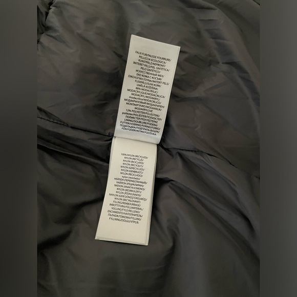 POLO RALPH LAUREN Water Resistant Down Hooded Vest Magnum Grey XS Fur trim - Picture 14 of 16